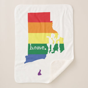 Cobertor Sherpa Orgulho gay  Rhode Island