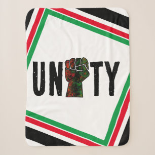 Cobertor Sherpa orgulho negro punho vermelho verde bandeira pan-af