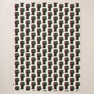 Cobertor Sherpa orgulho negro punho vermelho verde bandeira pan-af