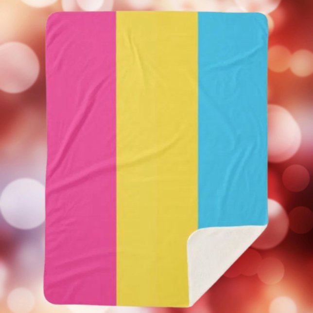 Cobertor Sherpa Orgulho Pansexual (Criador carregado)