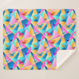 Cobertor Sherpa Origami Kaleidoscope