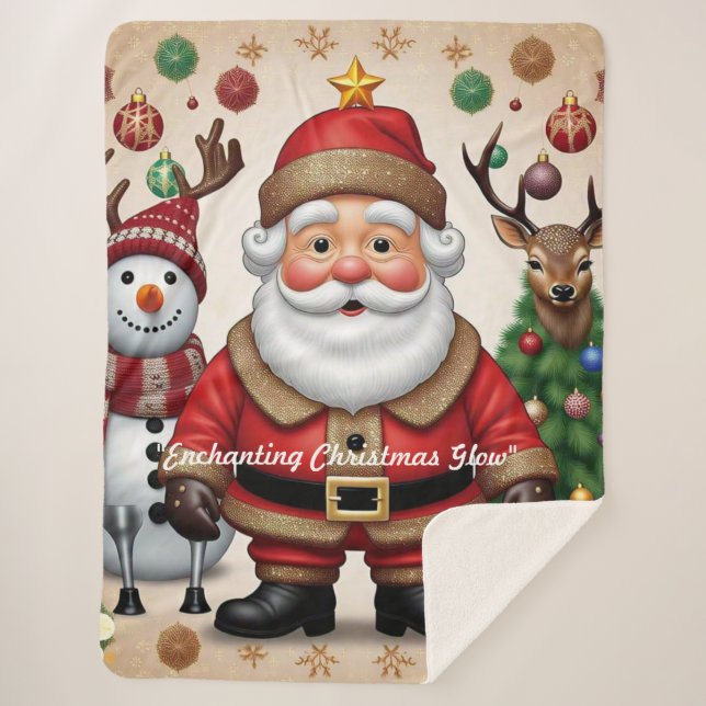 Cobertor Sherpa "Ornamented Tree" (Frente)