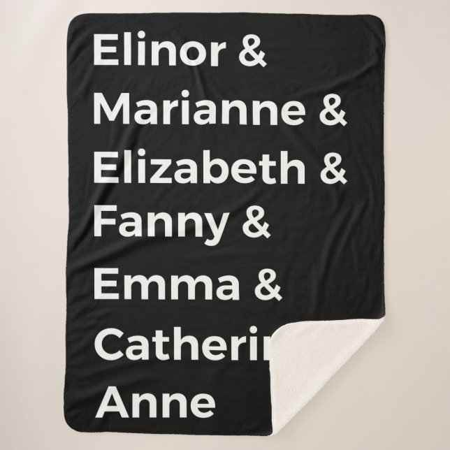 Cobertor Sherpa Os Heroínas de Jane Austen I (Frente)