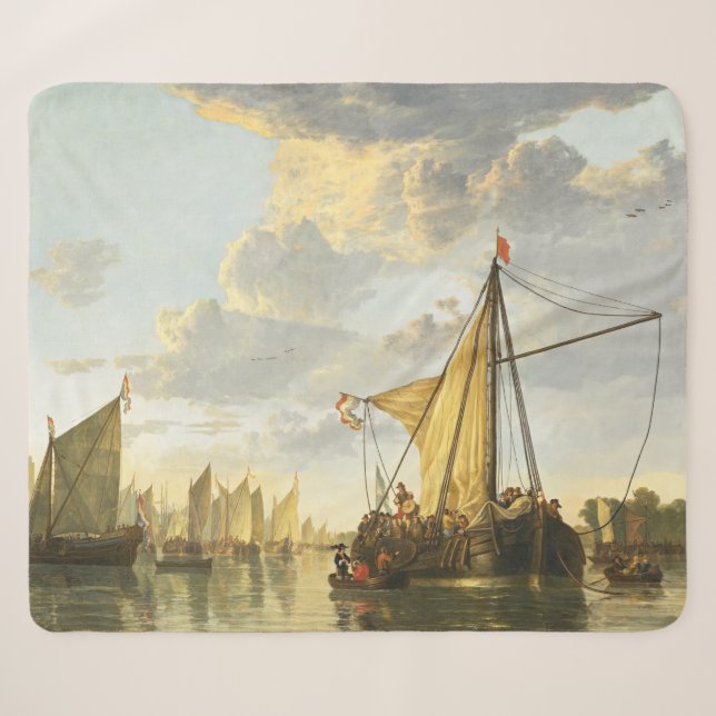 Cobertor Sherpa Os Maas em Dordrecht Aelbert Cuyp (Frente (Horizontal))