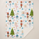 Cobertor Sherpa Os personagens do pregador Clara Winter Christmas<br><div class="desc">O belo design de feriado de balé está centrado na produção do Nutcracker. Esta design apresenta personagens famosos como Clara, o Craqueador Noz, um soldado de brinquedo, o Rei do Mouse, a Rainha da Neve e a Fada de Açúcar. Outras cores e tons de pele estão disponíveis para as bailarinas....</div>