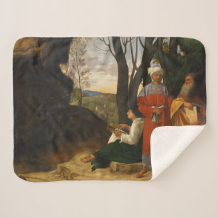 Cobertor Sherpa Os Três Filósofos (Sábios) (de Giorgione)