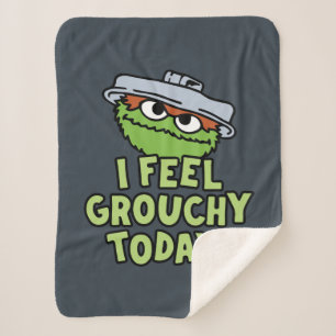 Cobertor Sherpa Oscar, o Grouch Sinto-Me Agitada Hoje!