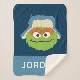 Cobertor Sherpa Oscar, o rosto do Grouch Woodland Adicione seu n