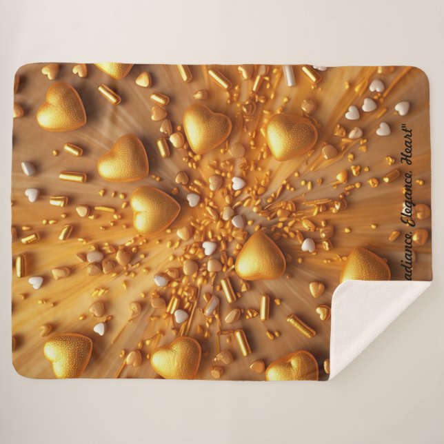 Cobertor Sherpa "Ouro brilhante" (Frente (Horizontal))