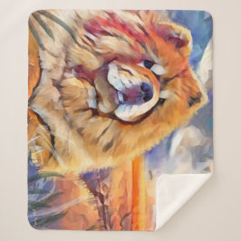 Cobertor Sherpa OURO GIRL chow sherpa blanket