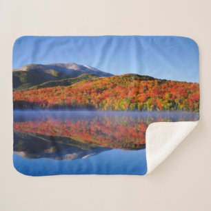 Cobertor Sherpa Outono Montanhas Adirondack   Nova York