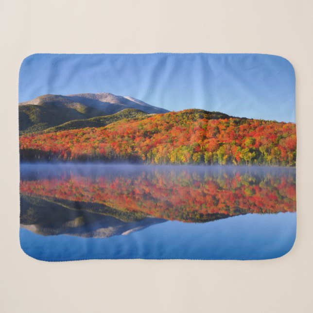 Cobertor Sherpa Outono Montanhas Adirondack | Nova York (Frente (Horizontal))