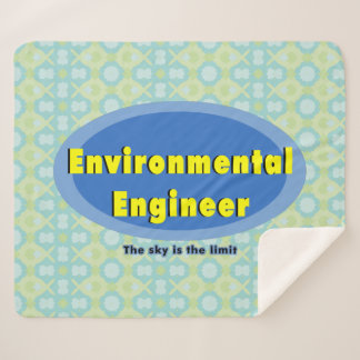 Cobertor Sherpa Oval Azul do Engenheiro Ambiental