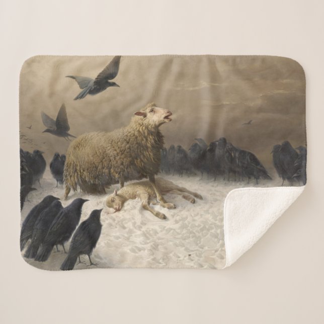 Cobertor Sherpa Ovelha com Morto (Frente (Horizontal))