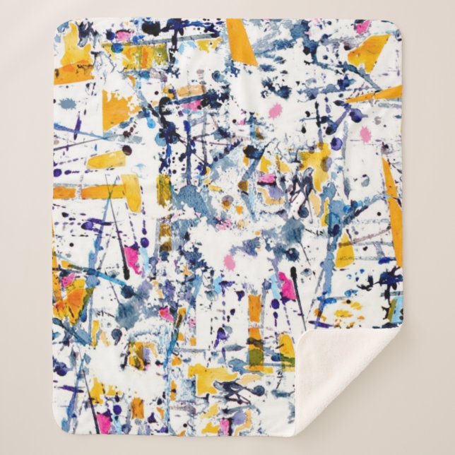Cobertor Sherpa padrão abstrato (Frente)