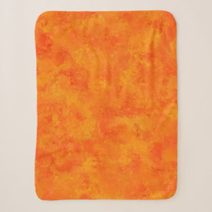 Cobertor Sherpa Padrão Abstrato Laranja