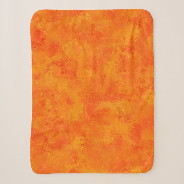 Cobertor Sherpa Padrão Abstrato Laranja (Frente)