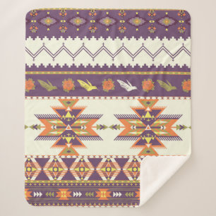 Cobertor Sherpa Padrão aztec incolor