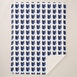 Cobertor Sherpa Padrão Azul