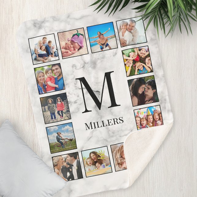 Cobertor Sherpa Padrão Branco da Pedra Marble (Criador carregado)