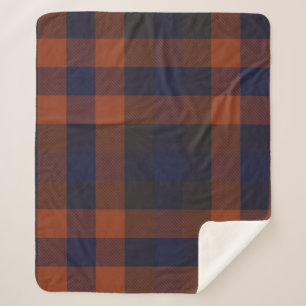 Cobertor Sherpa Padrão Clássico Moderno de Xadrez Tartan Invisível