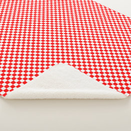Cobertor Sherpa Padrão croata vermelho-branco verificado