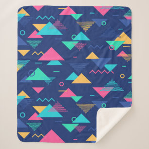 Cobertor Sherpa Padrão da década de 1980