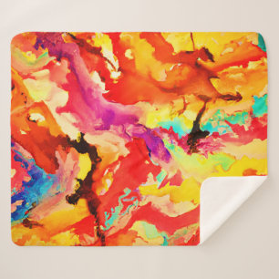 Cobertor Sherpa Padrão de abstrato Art