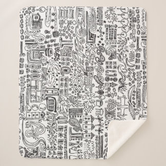 Cobertor Sherpa Padrão de abstrato de Geo design.