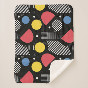 Cobertor Sherpa Padrão de Abstrato geométrico