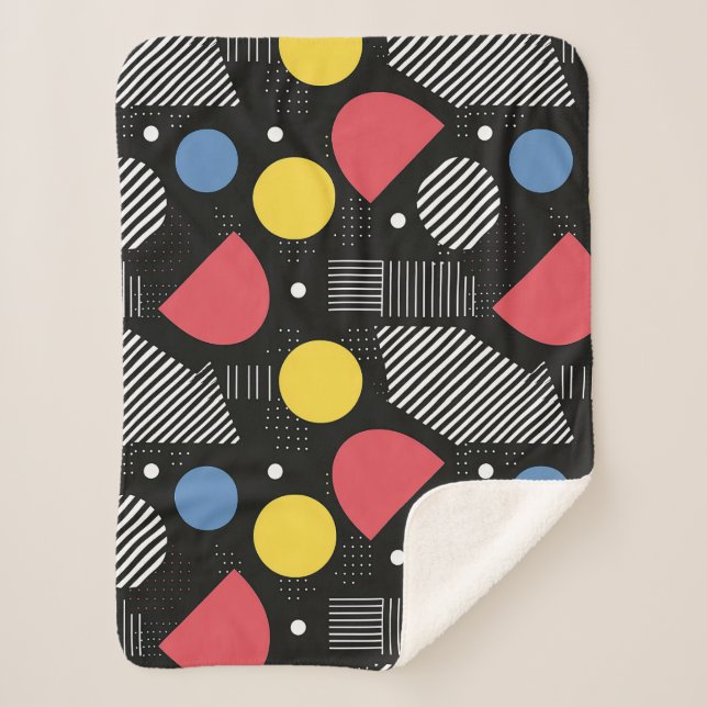 Cobertor Sherpa Padrão de Abstrato geométrico (Frente)