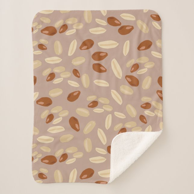 Cobertor Sherpa Padrão de amendoins (Frente)