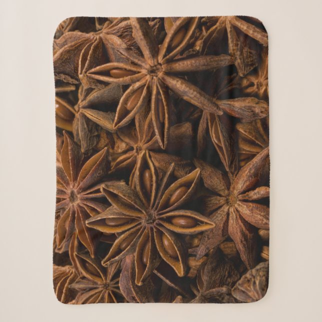Cobertor Sherpa Padrão de Anise Stars (Frente)