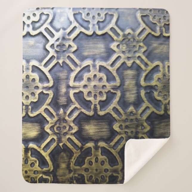 Cobertor Sherpa Padrão de arte tribal africano (Frente)