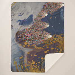 Cobertor Sherpa Padrão de Árvores de Natal