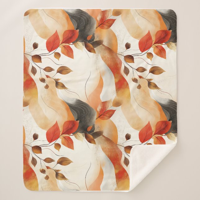 Cobertor Sherpa Padrão de Ausência de Elegância do outono (Frente)