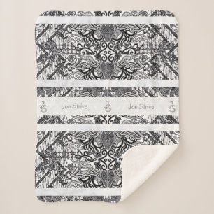 Cobertor Sherpa Padrão de BATIK moderno