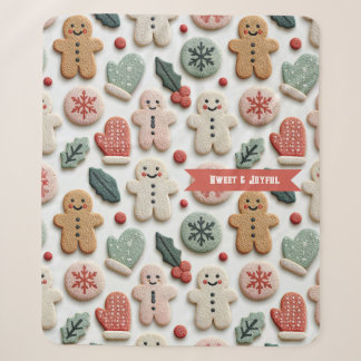 Cobertor Sherpa Padrão de Biscoito de Natal Fofo