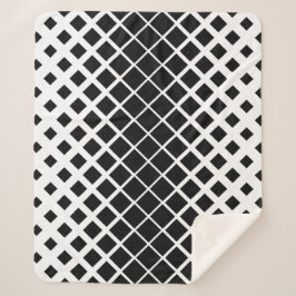 Cobertor Sherpa Padrão de Bloco de Dissolução Preta Moderna