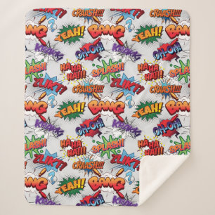 Cobertor Sherpa Padrão de Bolhas de Super Herói