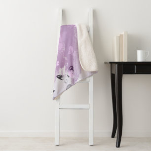 Cobertor Sherpa Padrão de borboleta 8