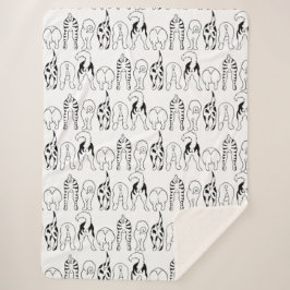 Cobertor Sherpa Padrão de Bumbuns de cães