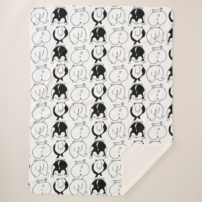 Cobertor Sherpa Padrão de Bumbuns de Hamster (Frente)