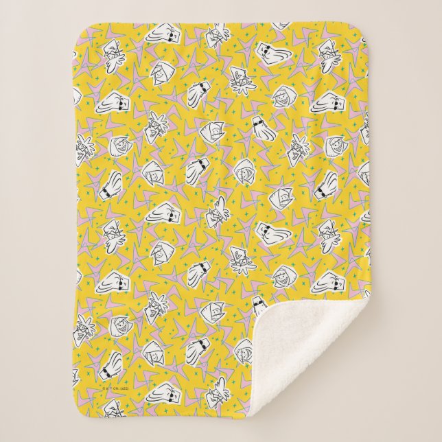 Cobertor Sherpa Padrão de Caracteres Johnny Bravo (Frente)