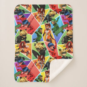 Cobertor Sherpa Padrão de Caráter Colorido Miraculoso