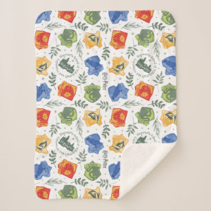 Cobertor Sherpa Padrão de casas HOGWARTS™ da Herbologia Mágica