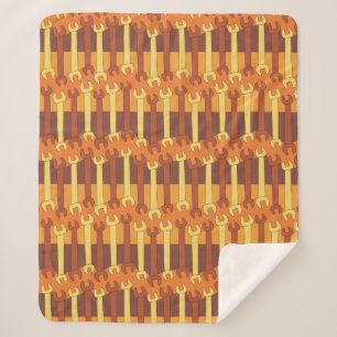 Cobertor Sherpa Padrão de chave vertical