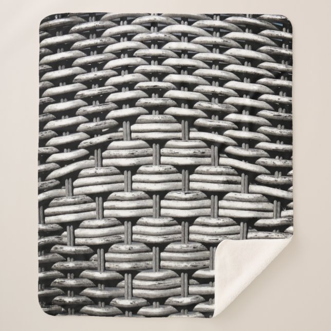 Cobertor Sherpa Padrão de Cinza e Na moda (Frente)