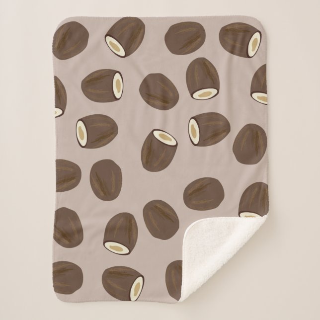 Cobertor Sherpa Padrão de Coco (Frente)