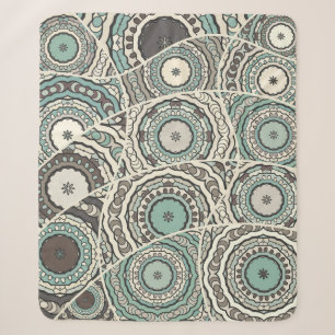 Cobertor Sherpa Padrão de colcha de retalhos. Vintage decoration